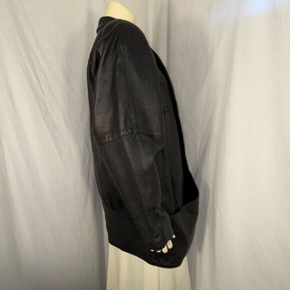 Vintage Mid Western Sport Togs Deerskin Leather Jacket Women’s XL / Men’s L Blac - Picture 3 of 16